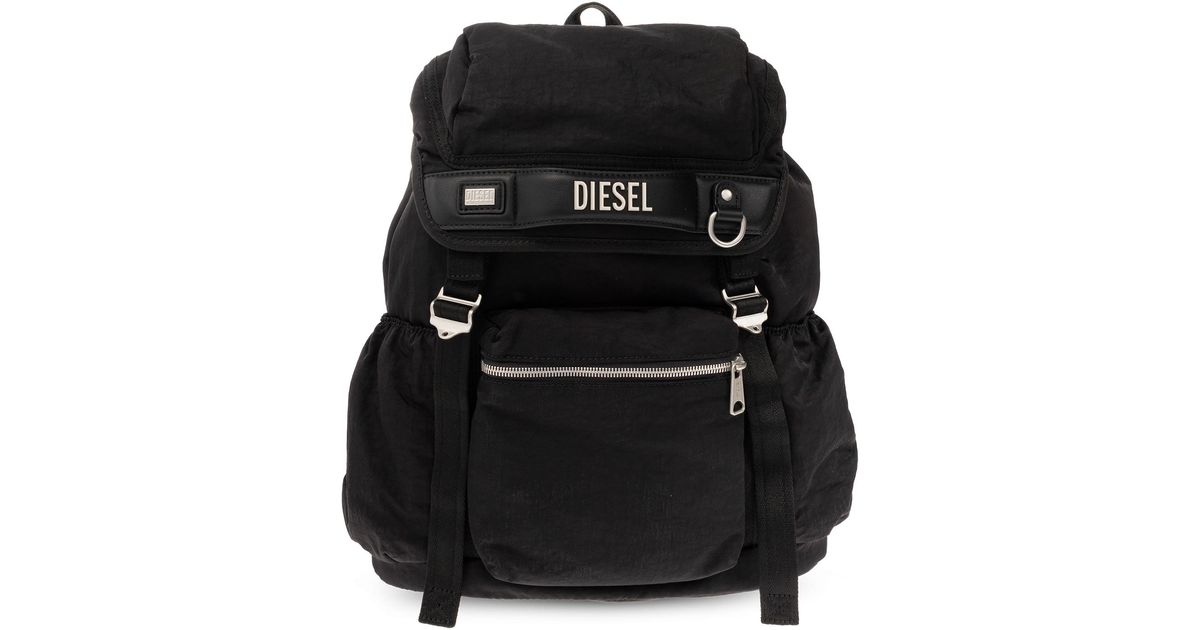 DIESEL 'logos' Backpack in Black for Men | Lyst UK