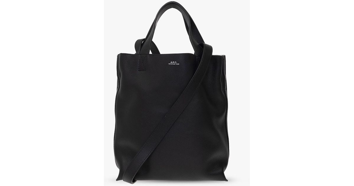 A.P.C. 'cabas Maiko Small' Shoulder Bag in Black | Lyst