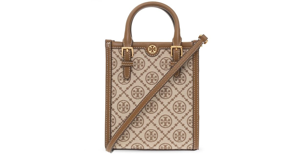 Tory Burch 't Monogram Jacquard Mini' Shoulder Bag in Natural Lyst UK