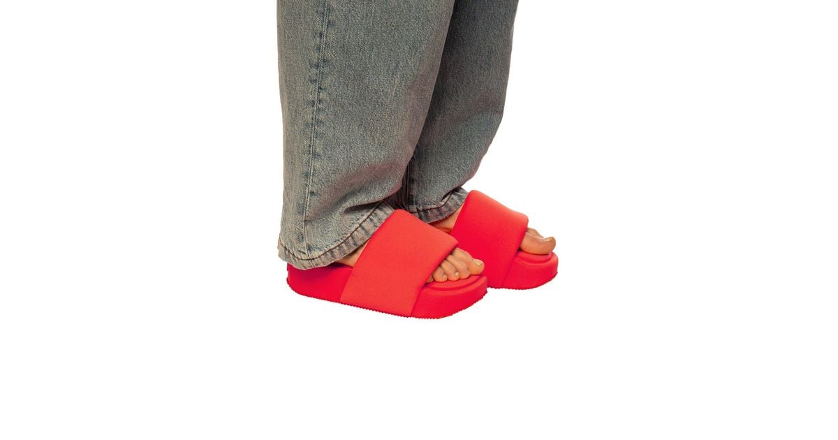 Y-3 Platform Slides Orange - Lyst