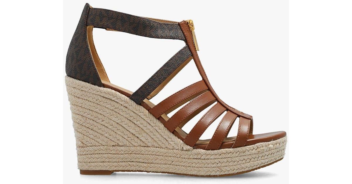 Michael kors brown wedges on sale