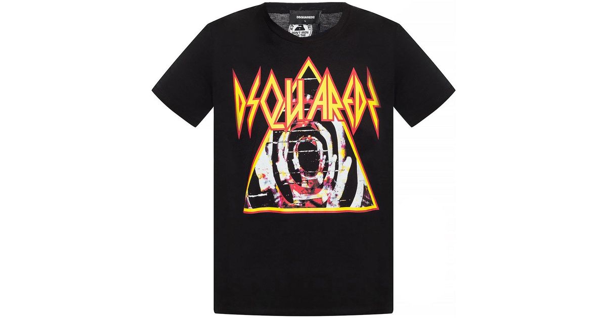 DSquared² Cotton Def Leppard T Shirt in 