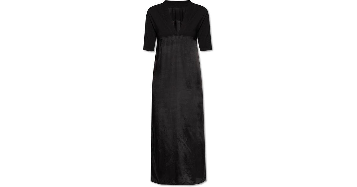 Dries Van Noten Dress In Contrasting Fabrics in Black | Lyst