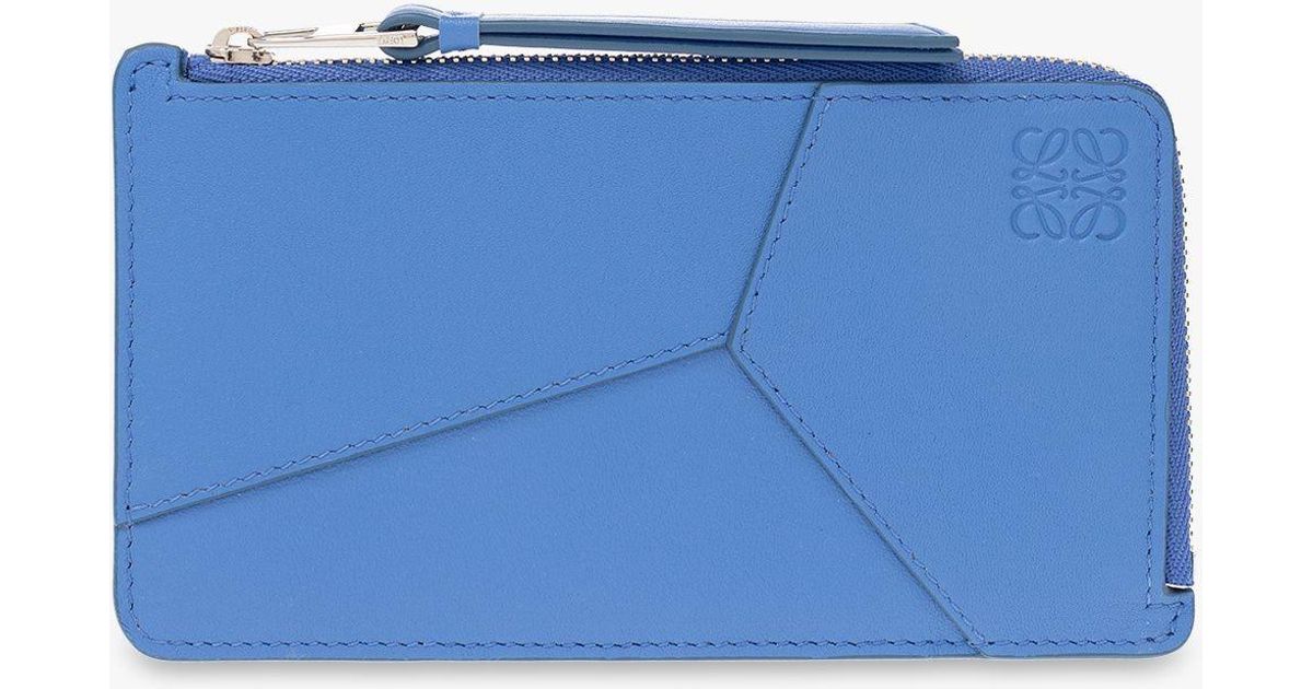 Loewe Leather Card Case in Blue for Men Lyst