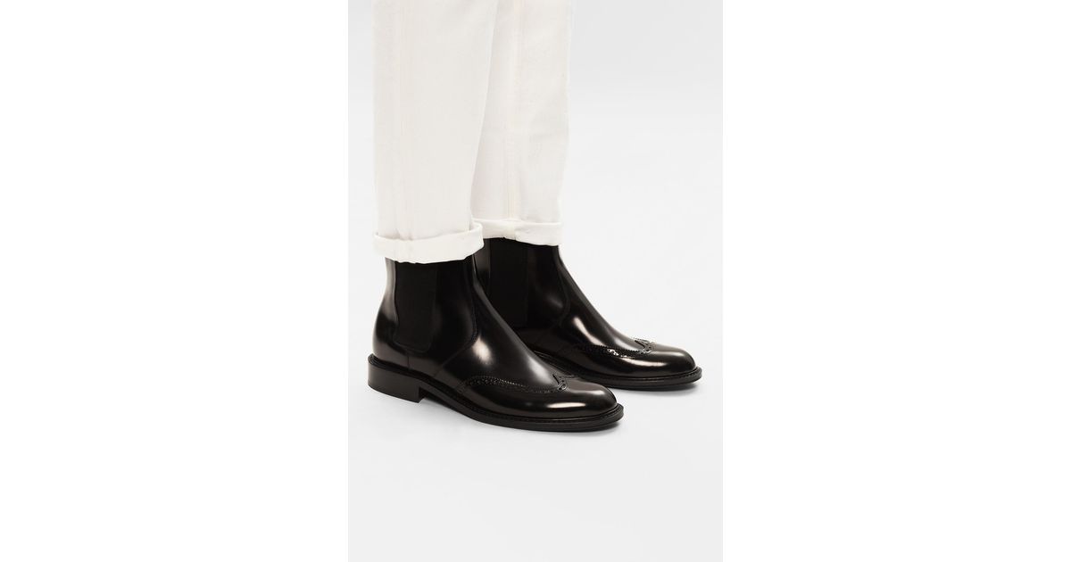 Saint Laurent Leather 'army' Chelsea Boots in Black for Men - Save 42% |  Lyst