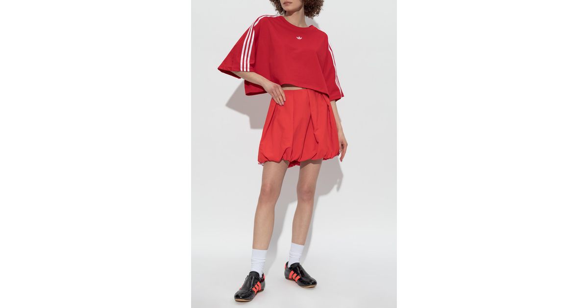 adidas Originals Bubble Skirt in Red | Lyst