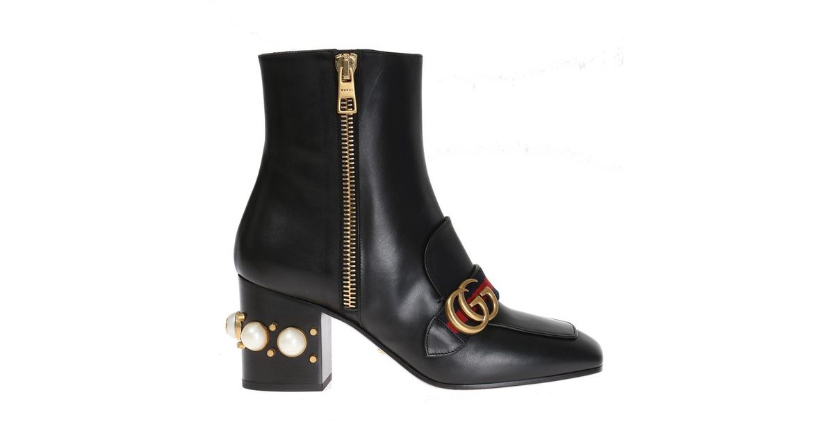 gucci peyton pearl boots