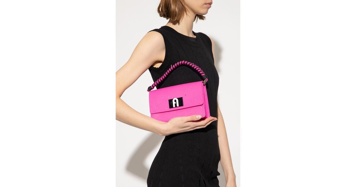 Furla Rubber '1927 Soft Mini' Shoulder Bag in Pink Lyst