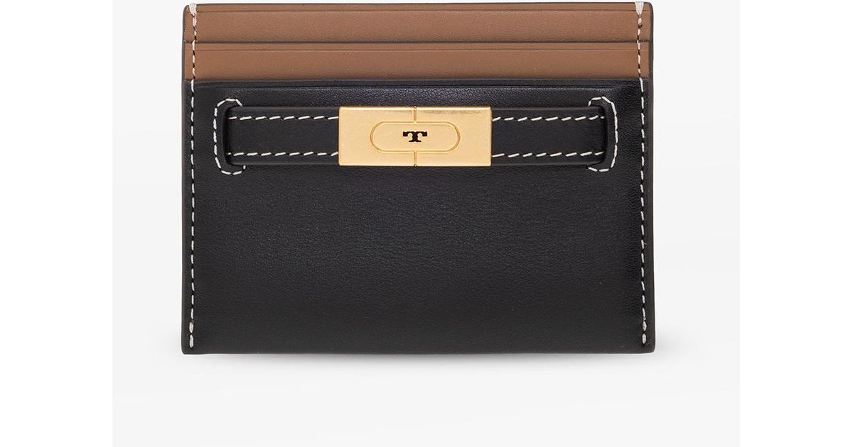Tory Burch Leather Card Holder in Black Lyst UK