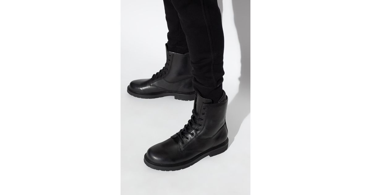 DIESEL 'dalabhama' Combat Boots in Black for Men Lyst UK