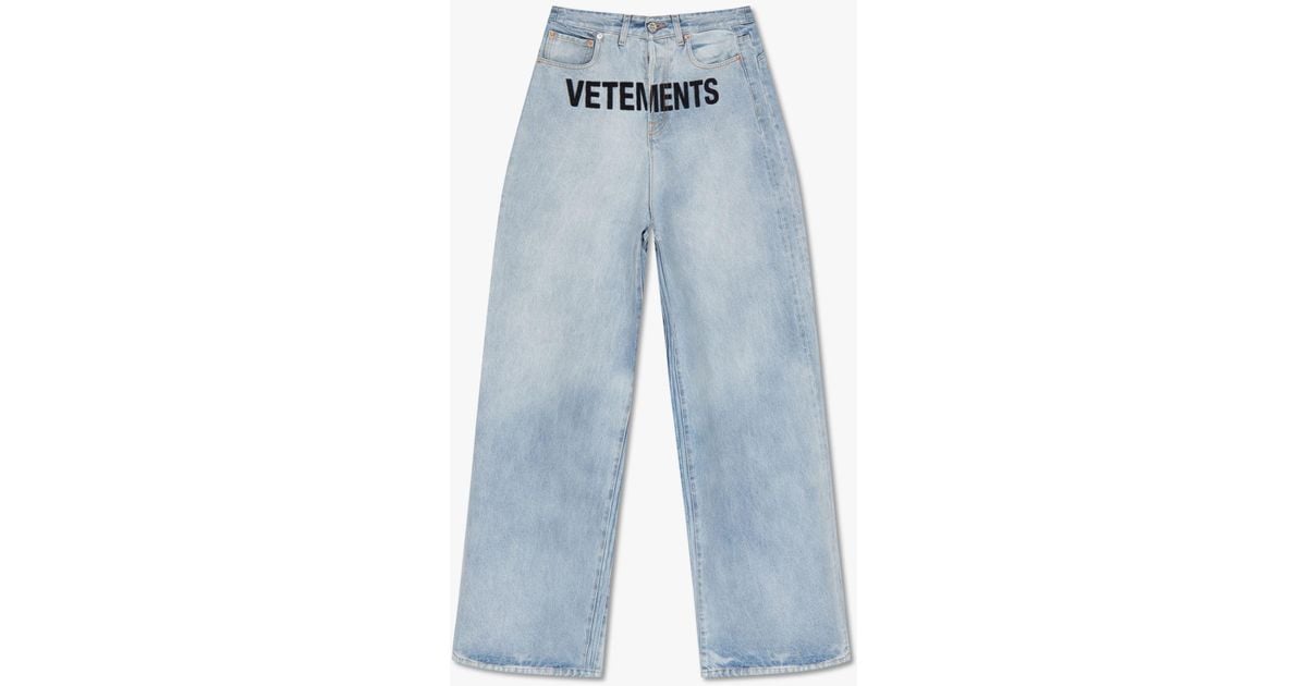 Vetements Blue Jeans With Logo | Lyst Vetements Blue Jeans With Logo | Lyst