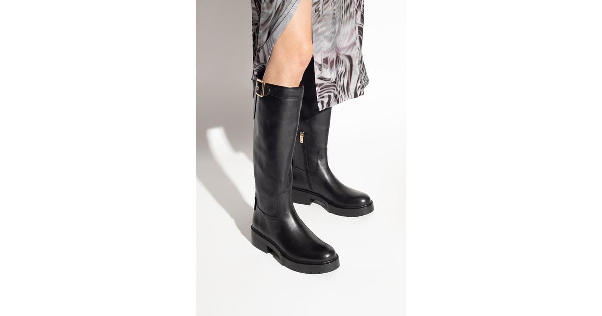 COACH 'lilli' Leather Boots in Black Lyst