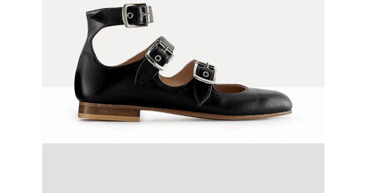 Vivienne Westwood Roman Three-Strap Sandal Leather in Black | Lyst UK