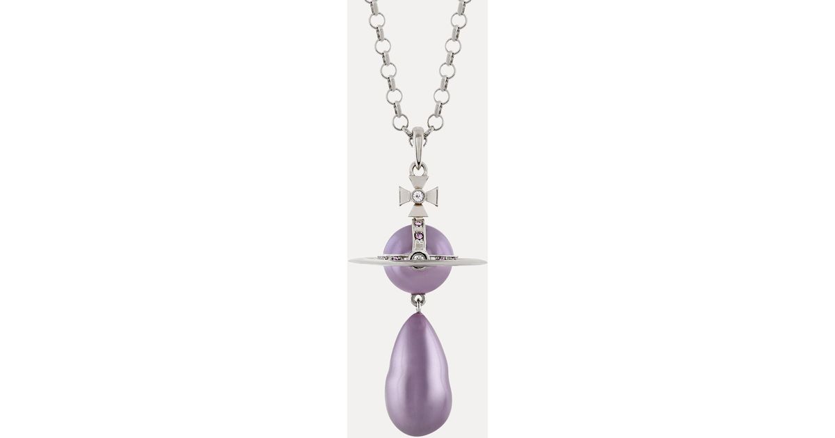 Vivienne Westwood Giant Pearl Drop Pendant Necklace in Pink | Lyst UK