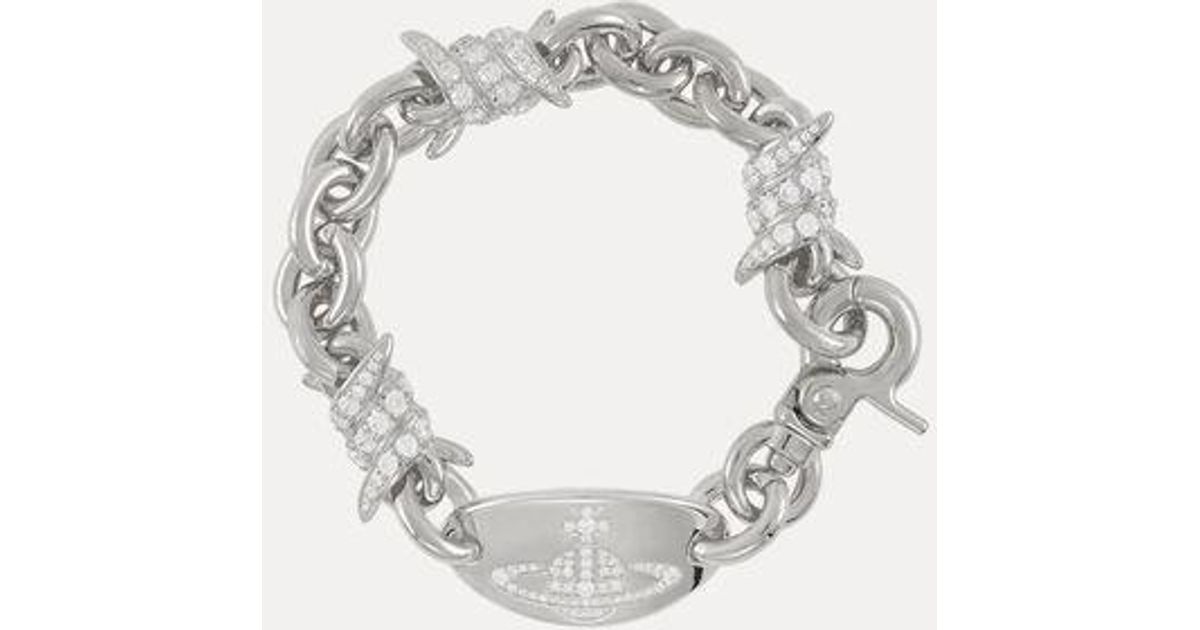 Vivienne Westwood Verena Chain Bracelet Cubic Zirconia in