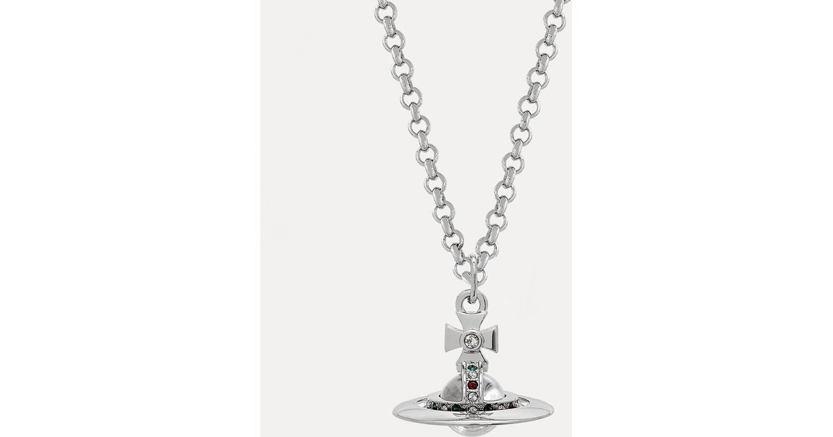 Vivienne Westwood Man. New Tiny Orb Pendant Necklace in White for Men ...