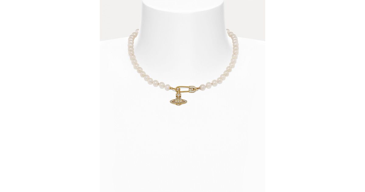 Vivienne Westwood Lucrece Pearl Necklace In Silver-tone | ModeSens