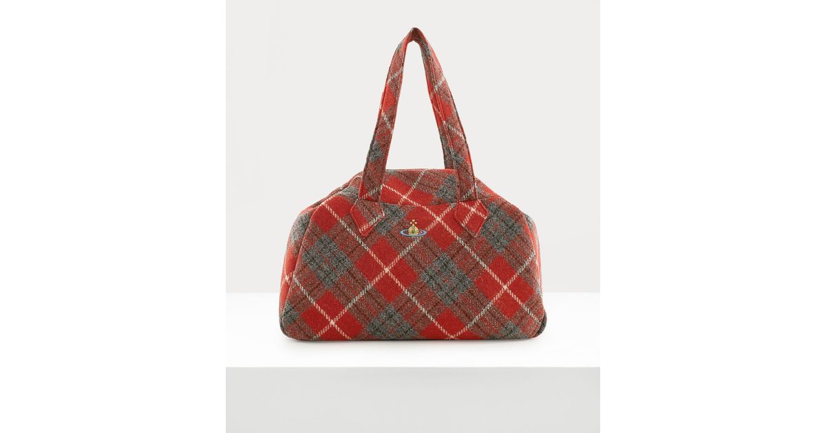 Vivienne Westwood Large Archive Yasmine Handbag Wool in Red | Lyst UK