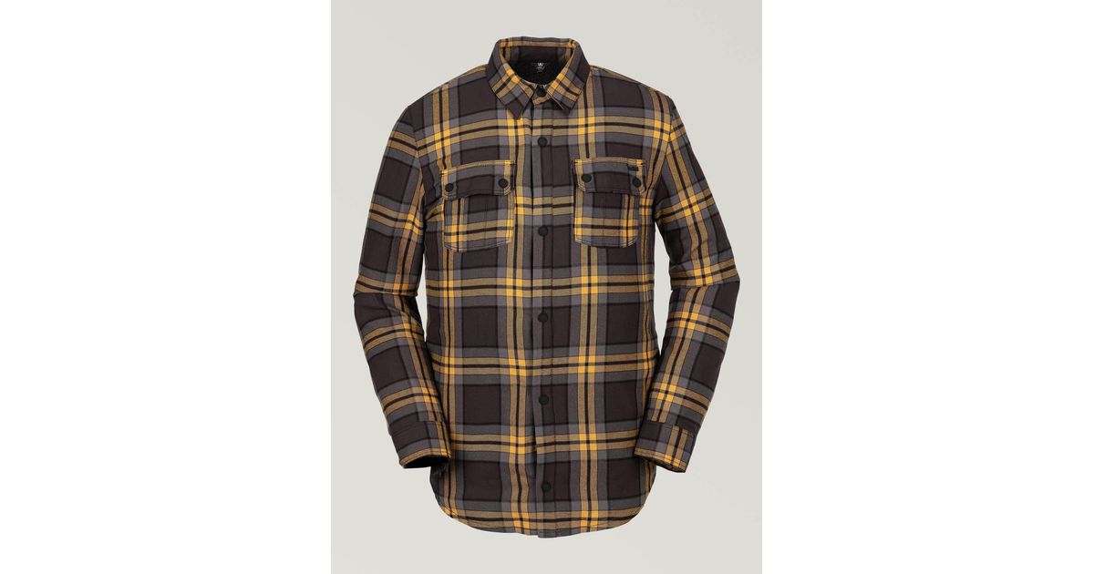volcom sherpa flannel jacket