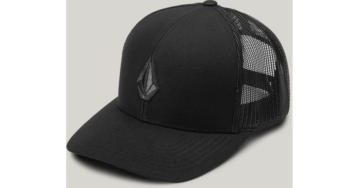 Volcom Mens Full Stone Flex Fit Baseball Cap in Black for Men | Lyst