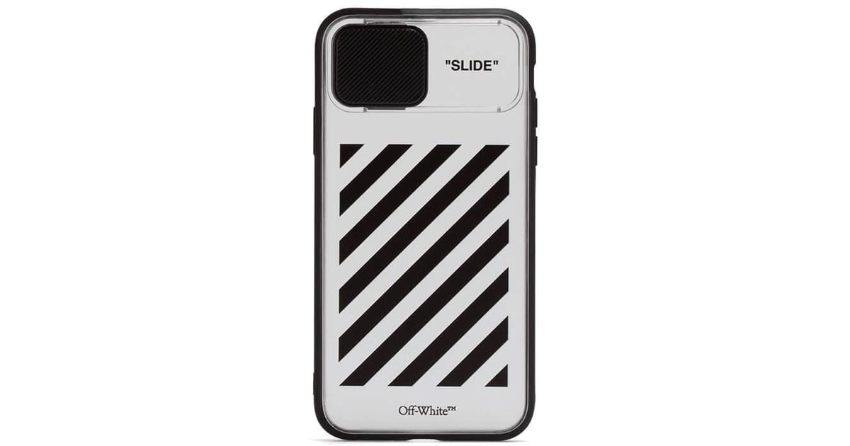 Off White C O Virgil Abloh Diag Slide Iphone 11 Case In White For Men Lyst