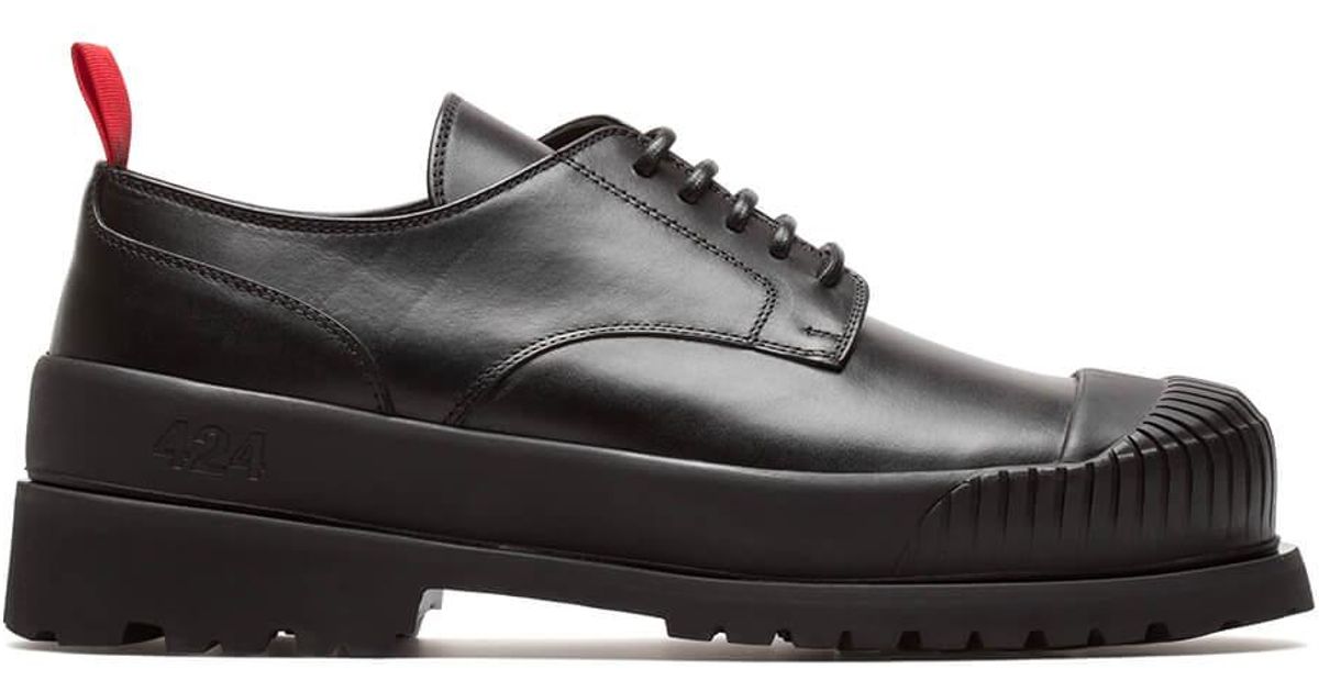 424 Leather Derby Double Sole in Black for Men - Lyst