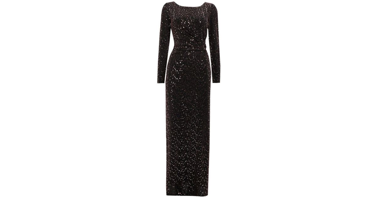 wallis rose gold shimmer maxi dress