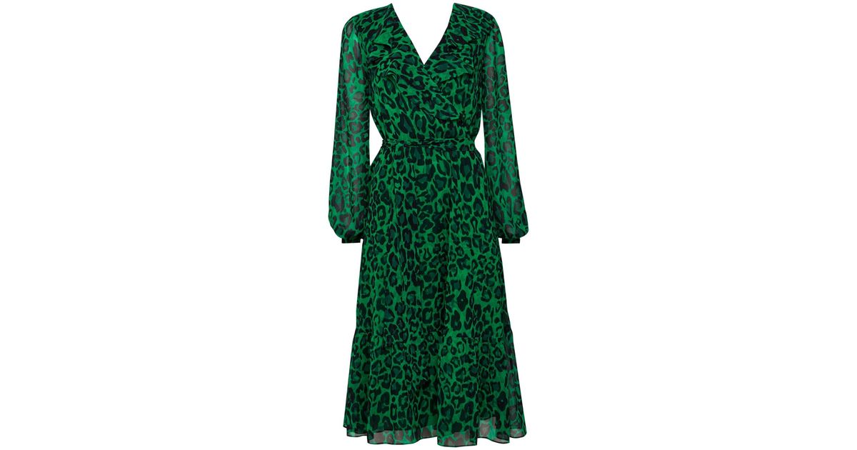 green animal print dress wallis