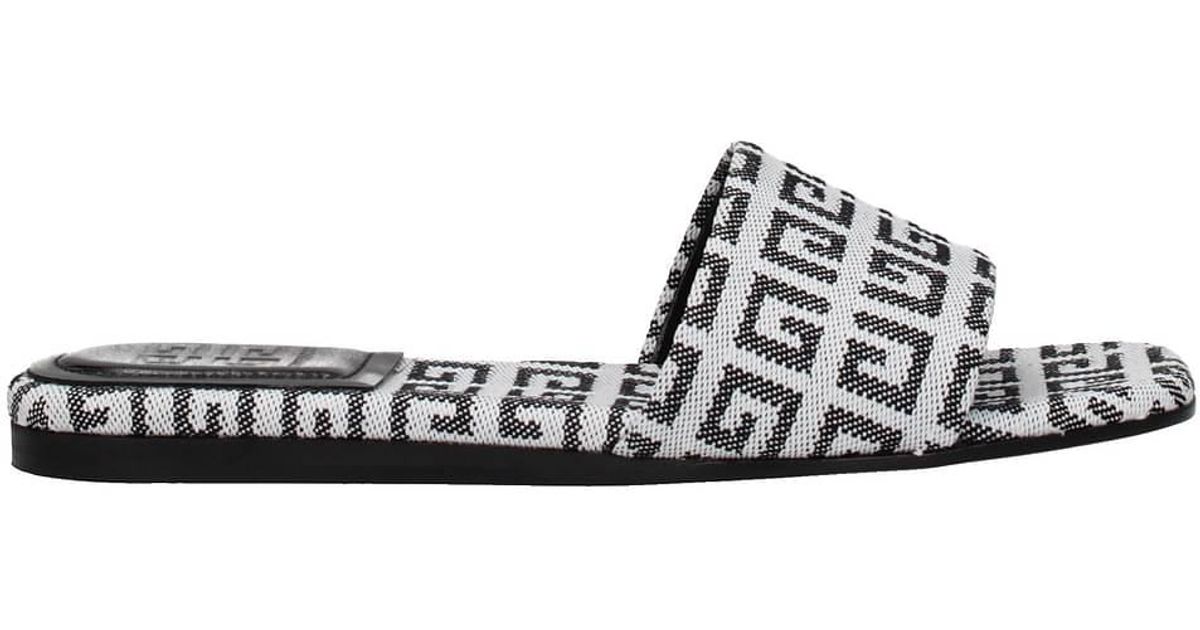Givenchy Slippers And Clogs Fabric Black in White | Lyst