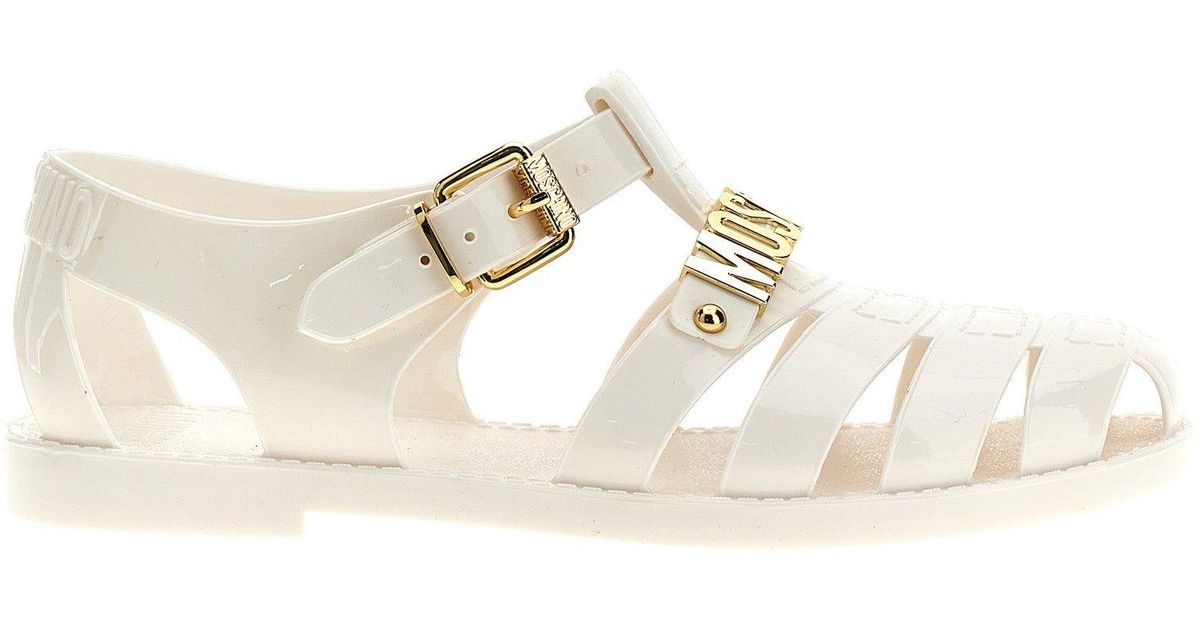 Moschino Jelly Sandals White in Natural Lyst
