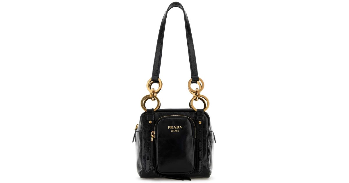 在庫限り*PRADA*Mini Bag Prada Dangle handbag Black Prada Mini Dangle Handbag in Black | Lyst