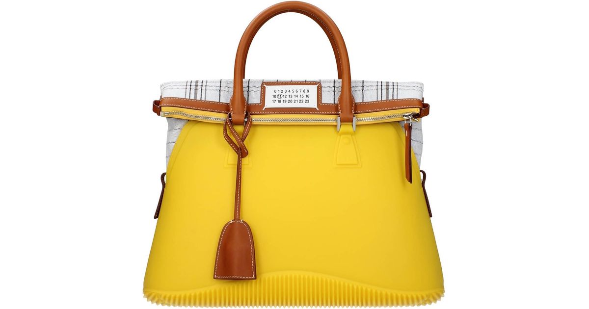 Maison Margiela Handbags Rubber Terracotta in Yellow | Lyst