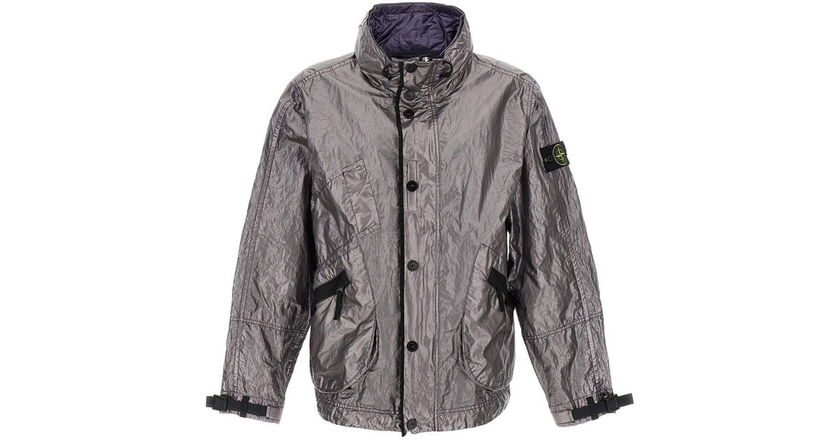 Stone Island '4100038 Metal Cover' Jacket in Gray for Men | Lyst