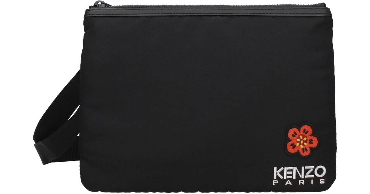 KENZO Crossbody Bag Fabric in Black for Men | Lyst