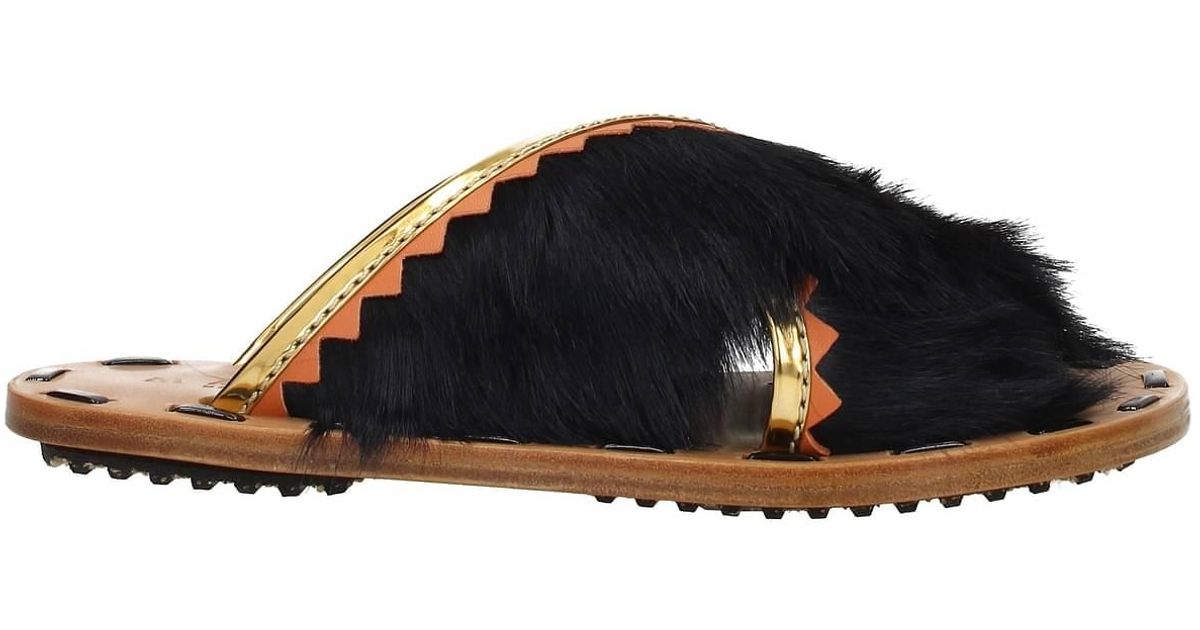 marni fur slippers