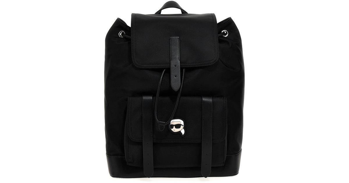 Karl Lagerfeld K/ikonik Backpacks in Black | Lyst