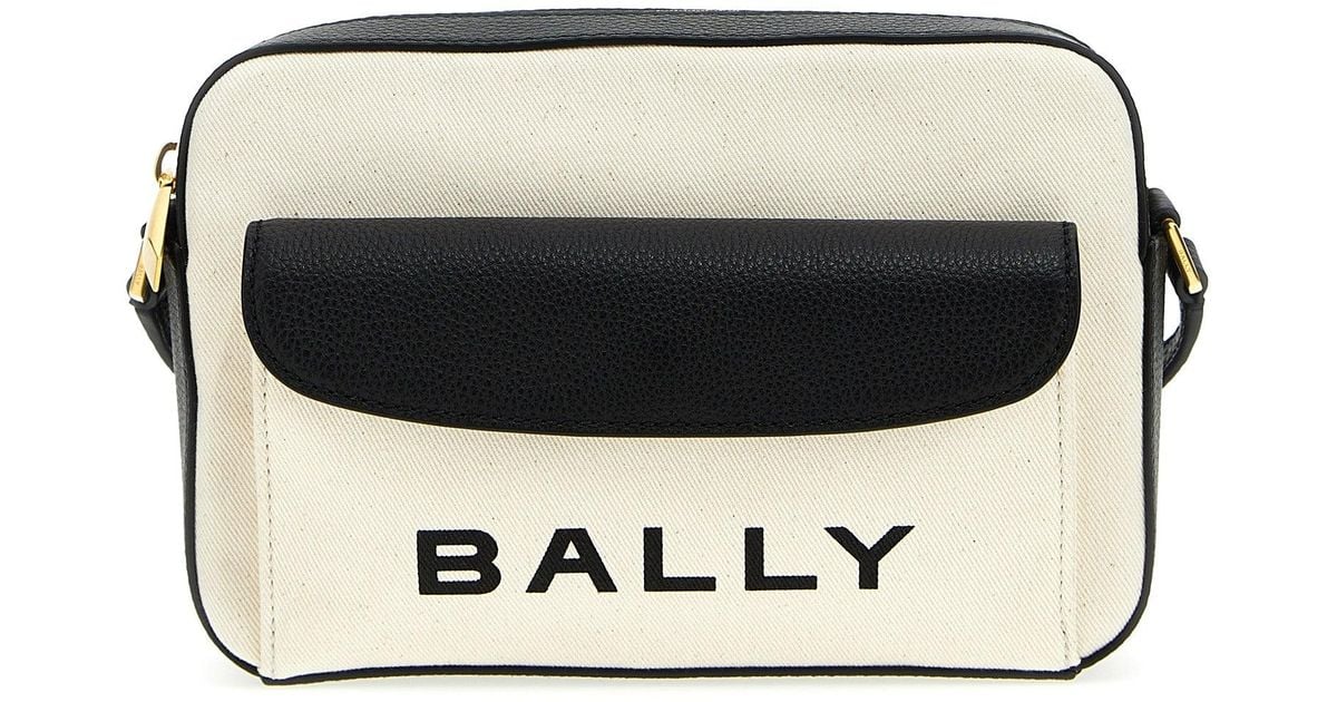 Bally Bar Daniel Crossbody Bags White/black Lyst