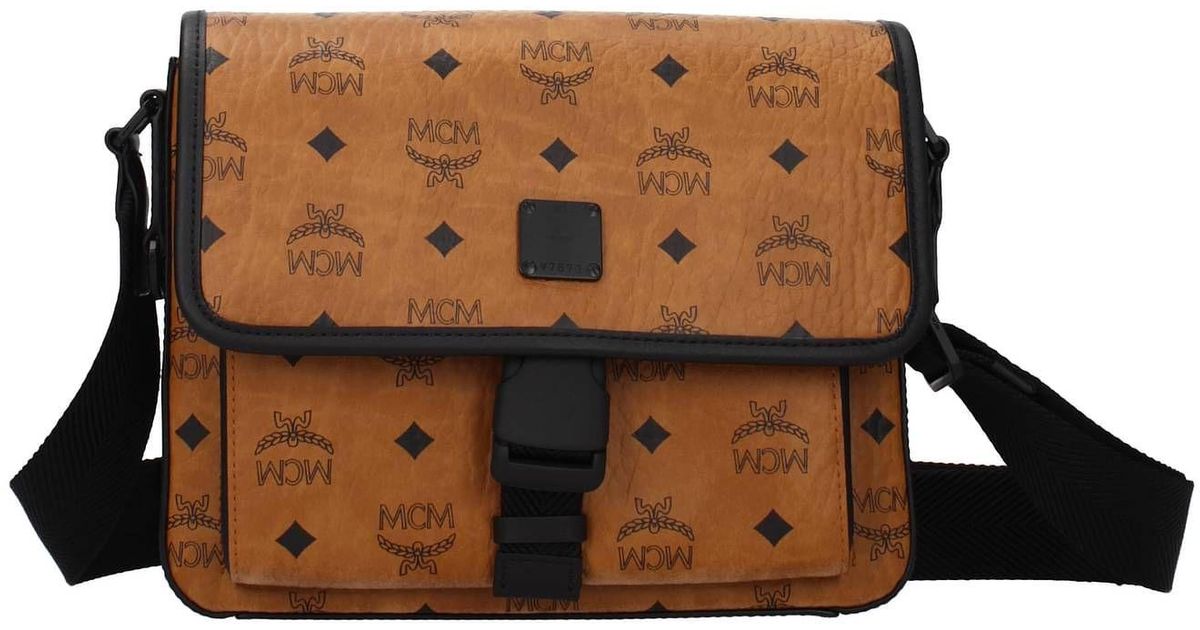 MCM Crossbody Bag Leather Brown Cognac for Men Lyst