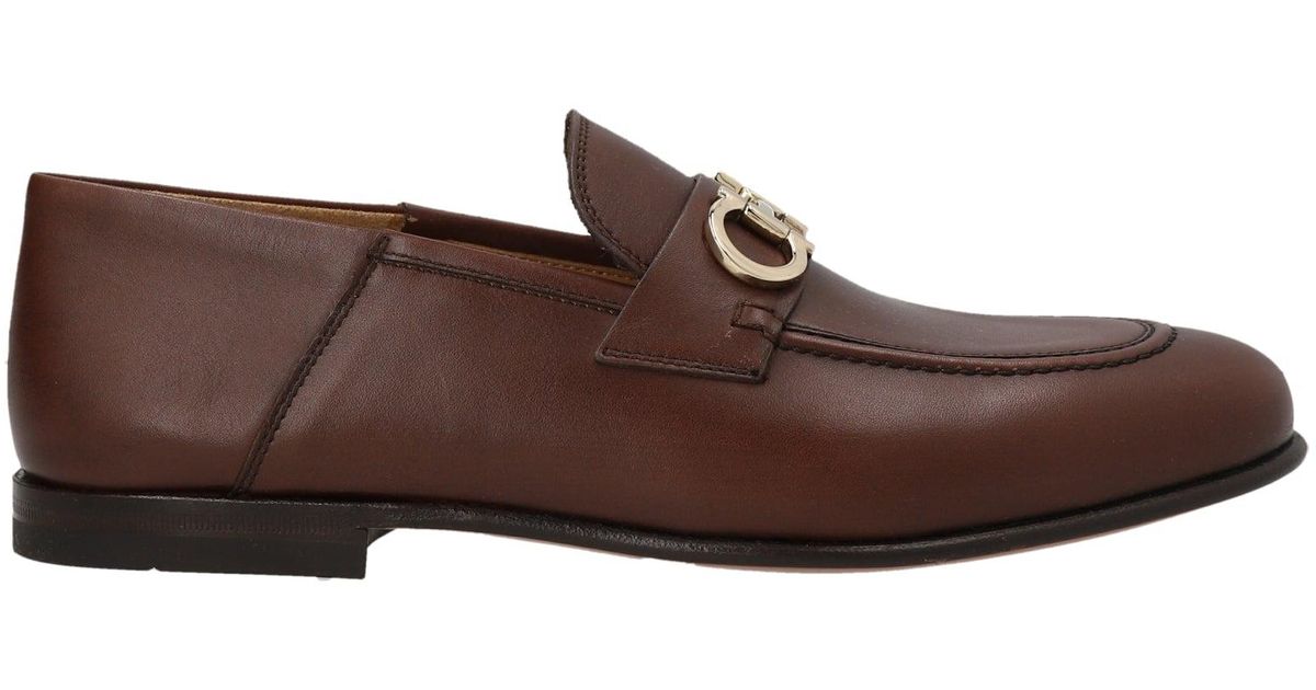 Ferragamo Alvatore Ferragamo 'gin' Loafers In Brown For Men | Lyst