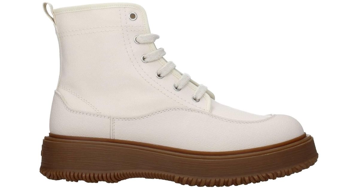 Hogan Ankle Boots 3r Fabric in White | Lyst