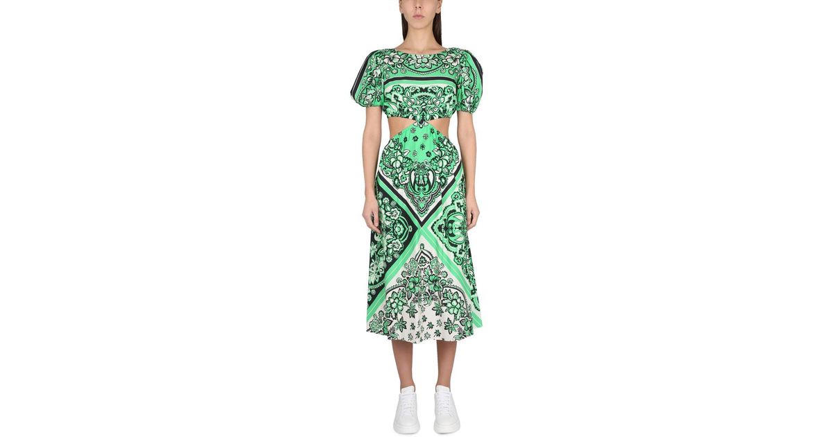 ワンピース Red Valentino Bandana Print Dress RED Valentino Bandana Print Dress in Green | Lyst