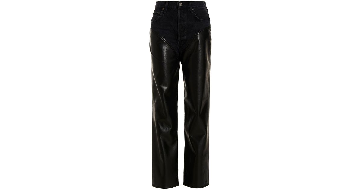 Agolde Harley Jean' Pants in Black | Lyst