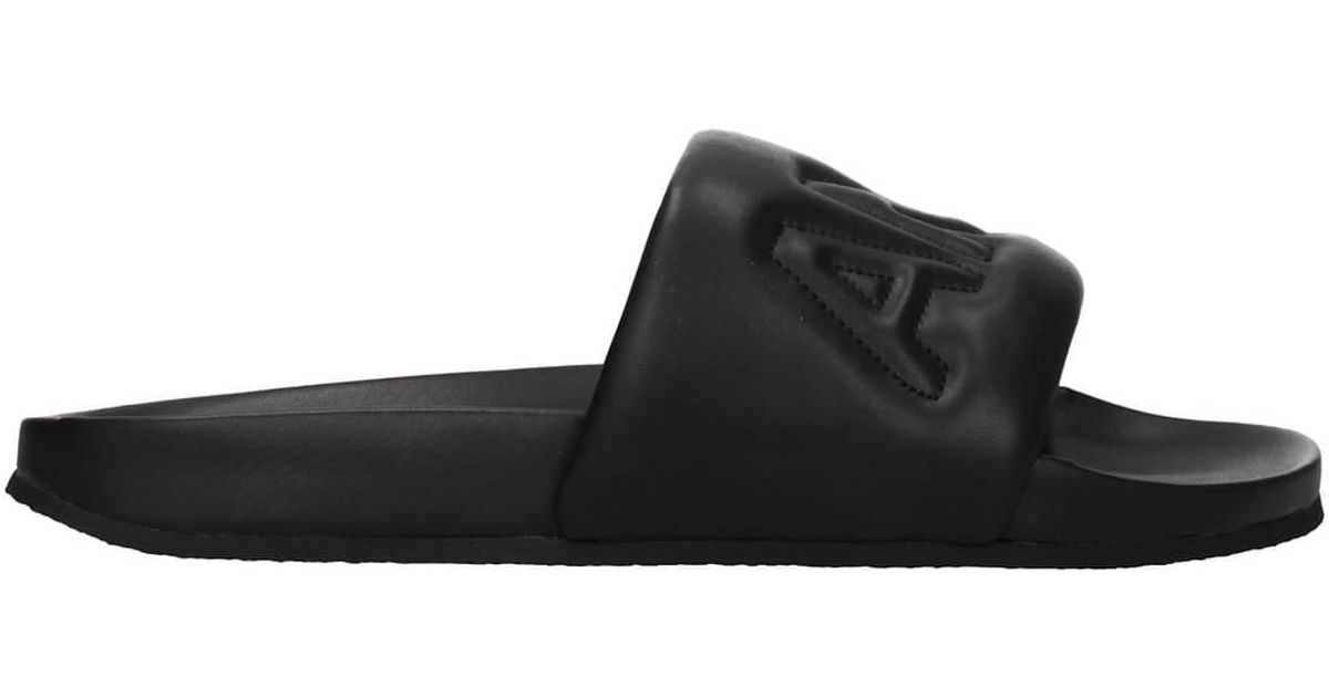 Amiri Slippers And Clogs Leather in Black for Men | Lyst