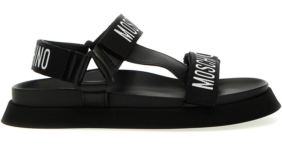 Moschino Unisex Sandals In Black