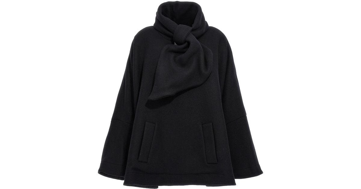 The Attico Anorak Capes In Black Lyst