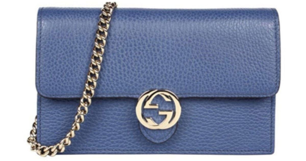 Pochette Femme Millay En Cuir Bleu - Style Rétro, Fermoir Corde, Occasion, Taille Small