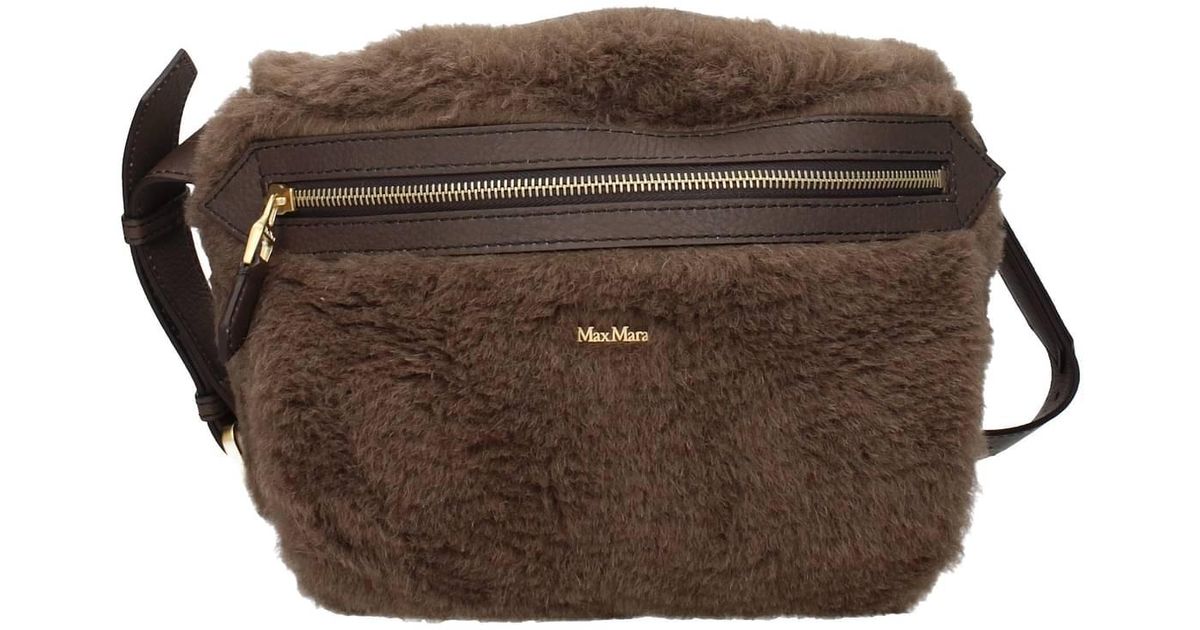 Max Mara Backpacks And Bumbags Banan2 Fur in Brown | Lyst