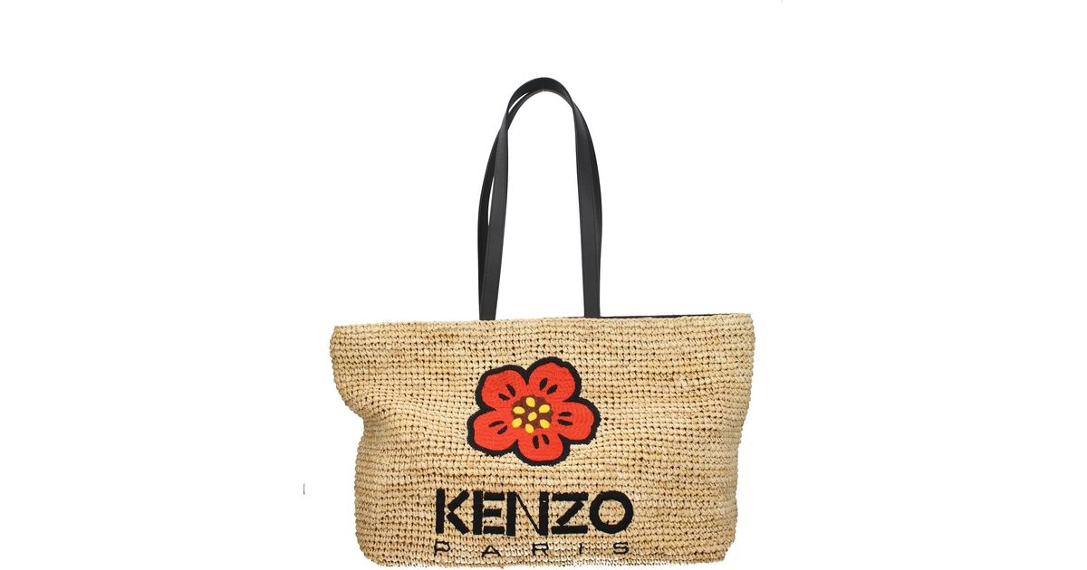 KENZO Shoulder Bags Raffia Beige Natural Lyst