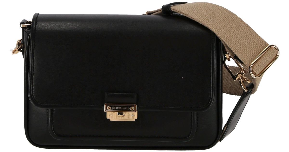 Michael Kors Medium Leather Messenger Bag in Black Lyst