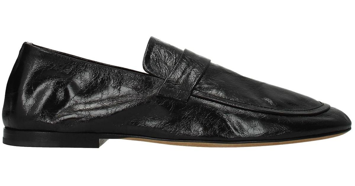 Bottega Veneta Loafers Leather Black for Men | Lyst